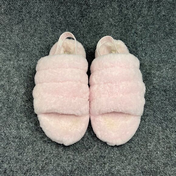 UGG Fluff Yeah Slide Sandals Girl's Size 6 Pink Comfy Slipper Sandals - Picture 3 of 10